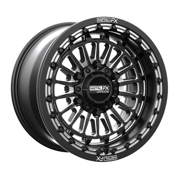 Metal FX Wheels Delta 6R Beadlock Satin Black Contrast Cut