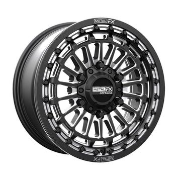 Metal FX Wheels Delta 6R Beadlock Satin Black Contrast Cut