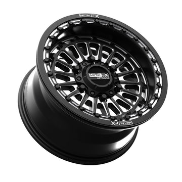 Metal FX Wheels Delta 6R Beadlock Satin Black Contrast Cut