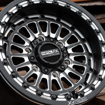 Metal FX Wheels Delta 6R Beadlock Satin Black Contrast Cut