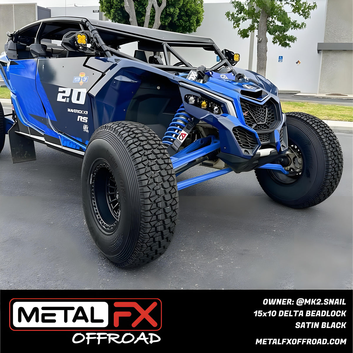 Metal FX Wheels Delta Beadlock Satin Black