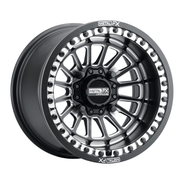 Metal FX Wheels Delta Beadlock Satin Black Contrast Cut
