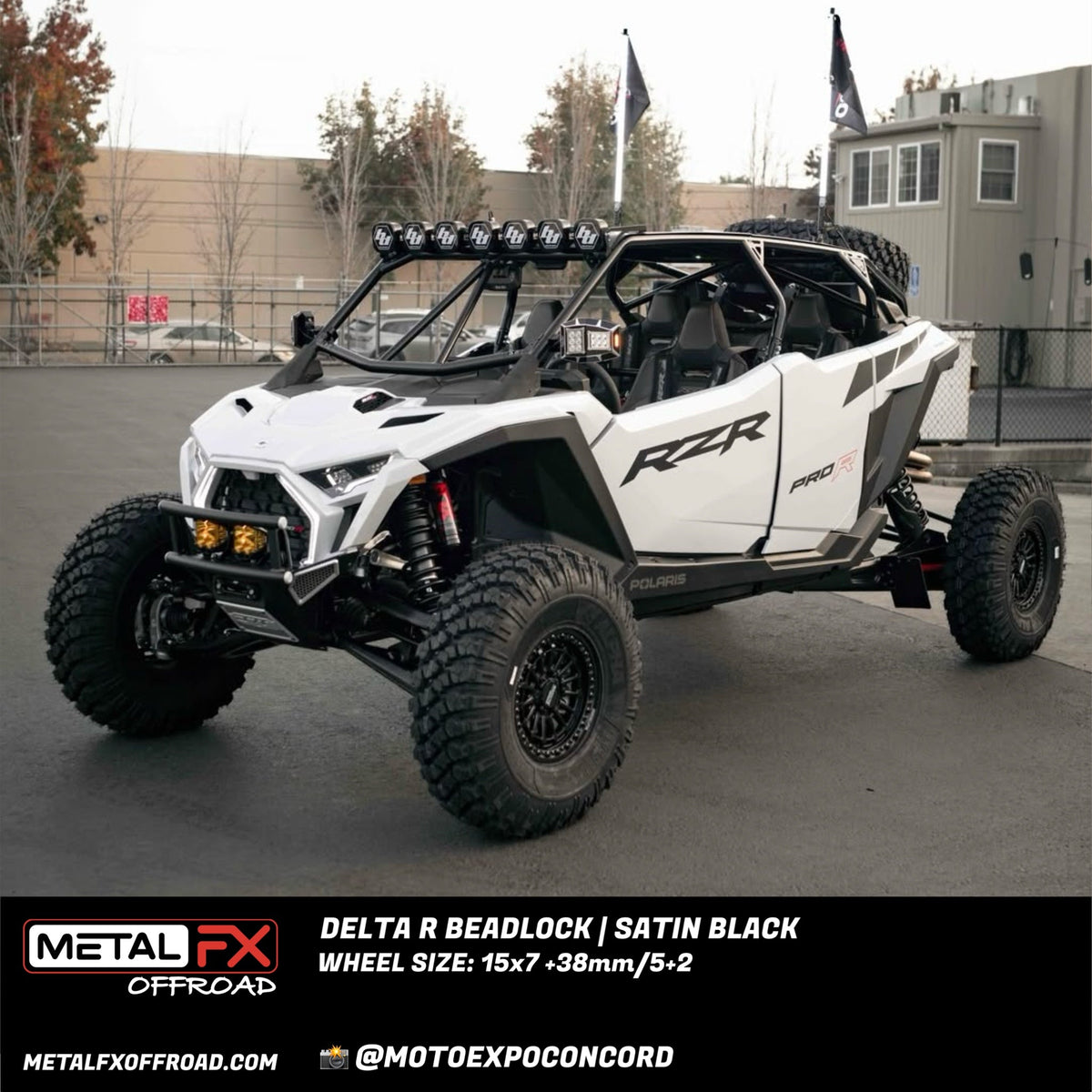 Metal FX Wheels Delta R Beadlock Satin Black