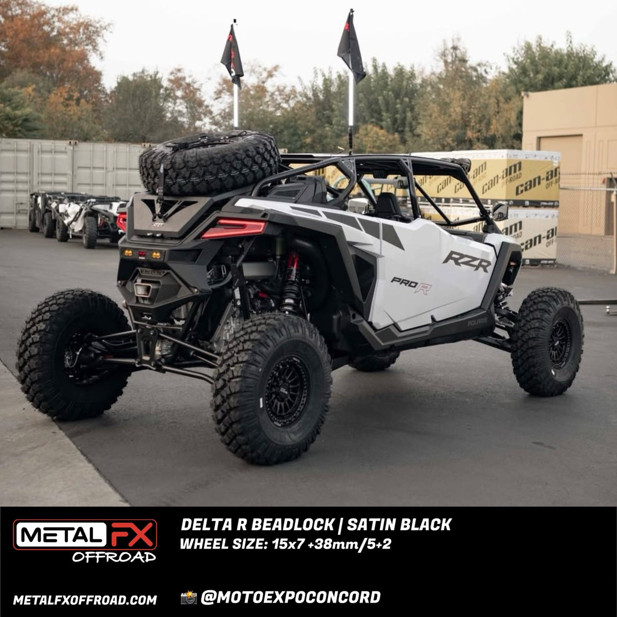 Metal FX Wheels Delta R Beadlock Satin Black