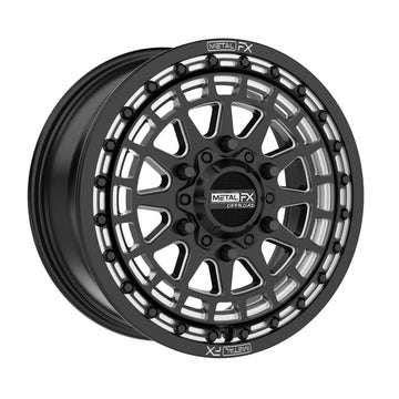Metal FX Wheels Outlaw 6R Beadlock Satin Black Contrast Cut