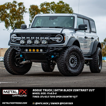 Metal FX Wheels Rogue Truck Satin Black Contrast Cut