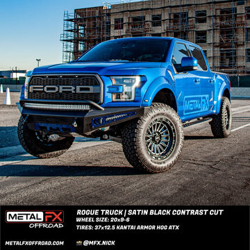 Metal FX Wheels Rogue Truck Satin Black Contrast Cut