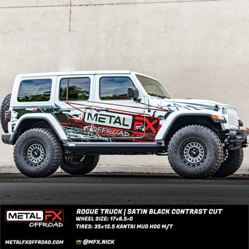 Metal FX Wheels Rogue Truck Satin Black Contrast Cut