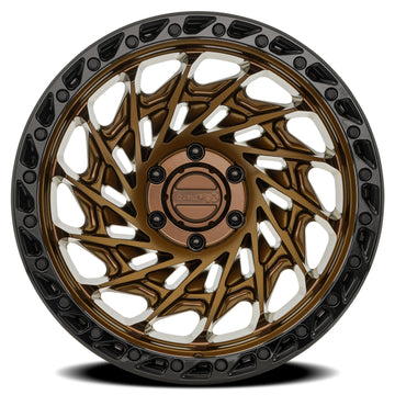 Metal FX Wheels Typhoon Truck Smoked Bronze Center Gloss Black Lip