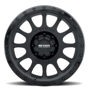 Method Race Wheels MR305 NV Matte Black with Gloss Black Lip 8 lug