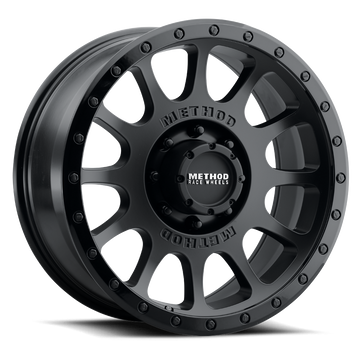 Method Race Wheels MR305 NV Matte Black with Gloss Black Lip 8 lug