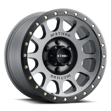 Method Race Wheels MR305 NV Titanium with Matte Black Lip 6 lug