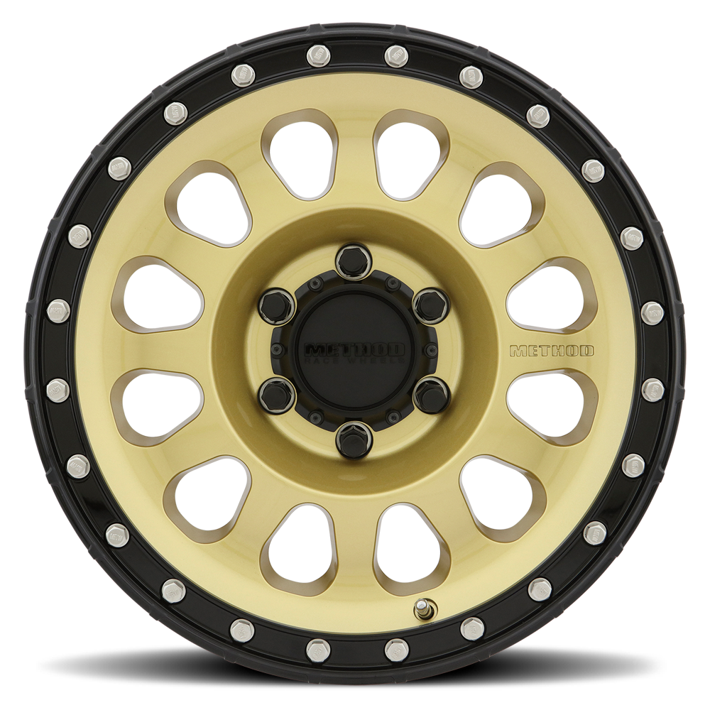 Method Race Wheels MR315 Gold with Black Lip 6 lug