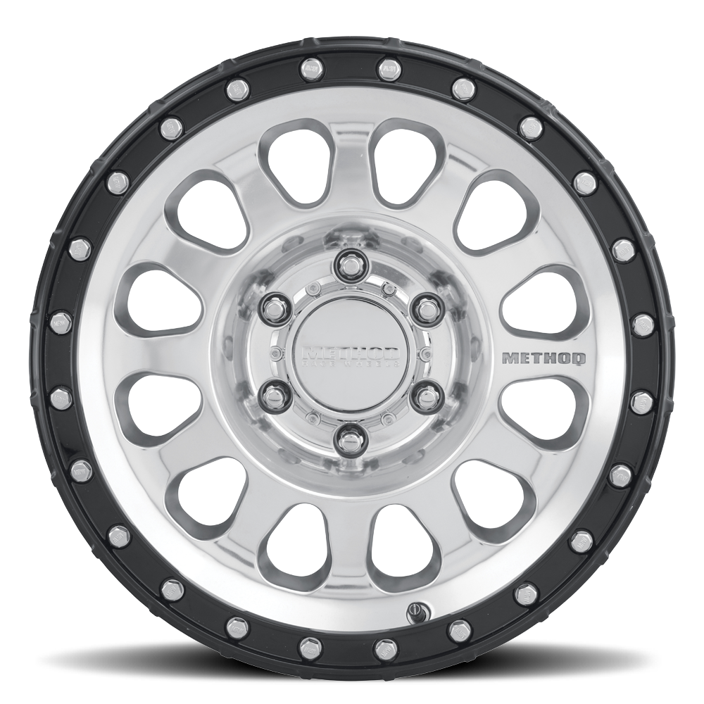Method Race Wheels MR315 Polished with Gloss Black Lip 6 lug