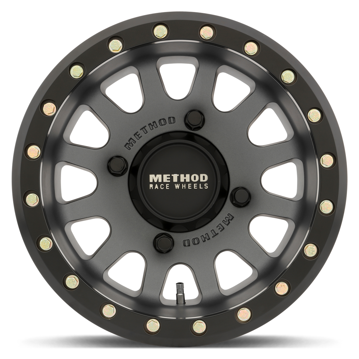 Method Race Wheels MR401 UTV Beadlock Titanium with Matte Black Ring 4 lug