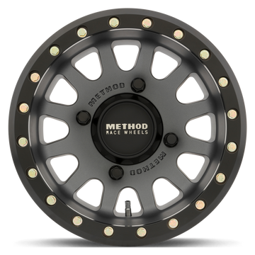 Method Race Wheels MR401 UTV Beadlock Titanium with Matte Black Ring 4 lug