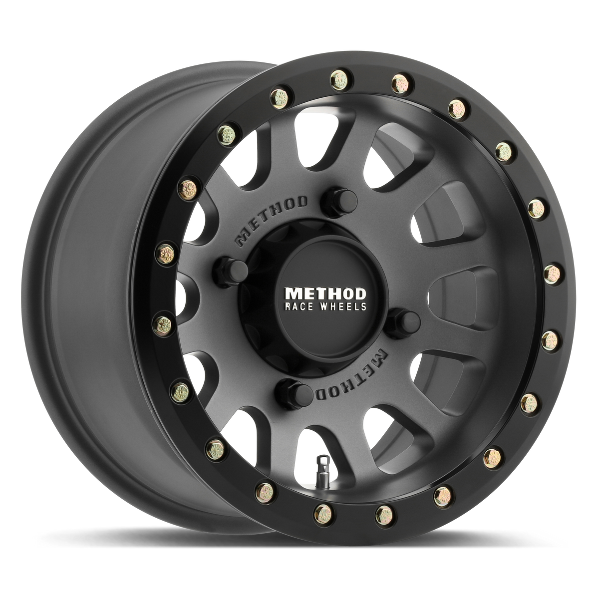Method Race Wheels MR401 UTV Beadlock Titanium with Matte Black Ring 4 lug