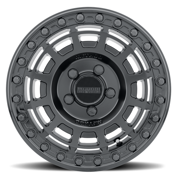 Method Race Wheels MR415 Beadlock Matte Black with Gloss Black Ring 5 lug