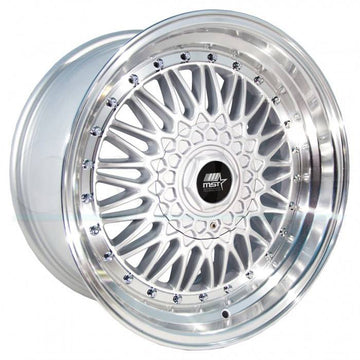 MST Wheels MT13 Silver Machined Lip