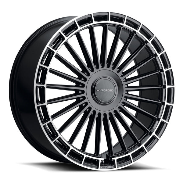 MV Forged Wheels MVF40 Gloss Black Diamond Ring