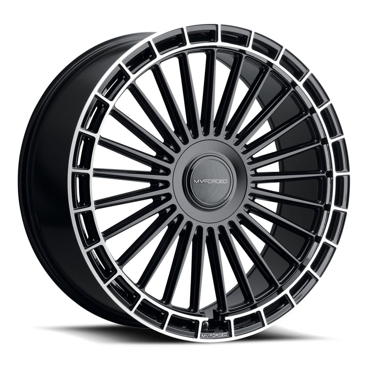 MV Forged Wheels MVF40 Gloss Black Diamond Ring
