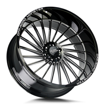 Off-Road Monster Wheels M27 Gloss Black Milled - Wheels Outlet