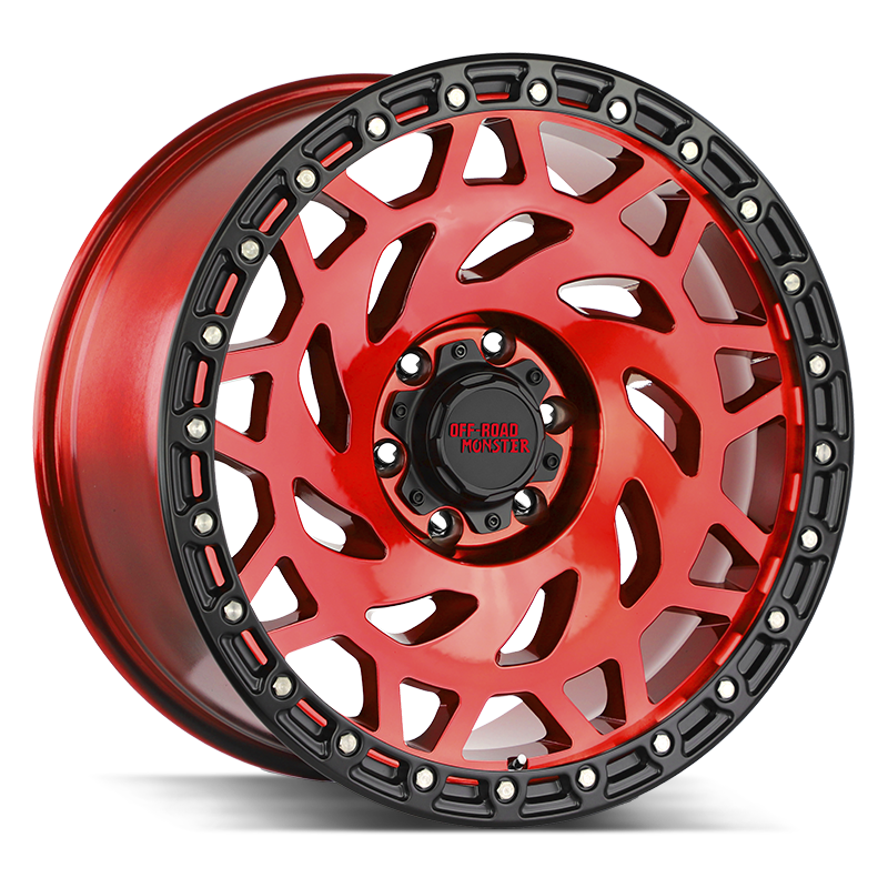 Off-Road Monster Wheels M50 Candy Red Black Ring - Wheels Outlet