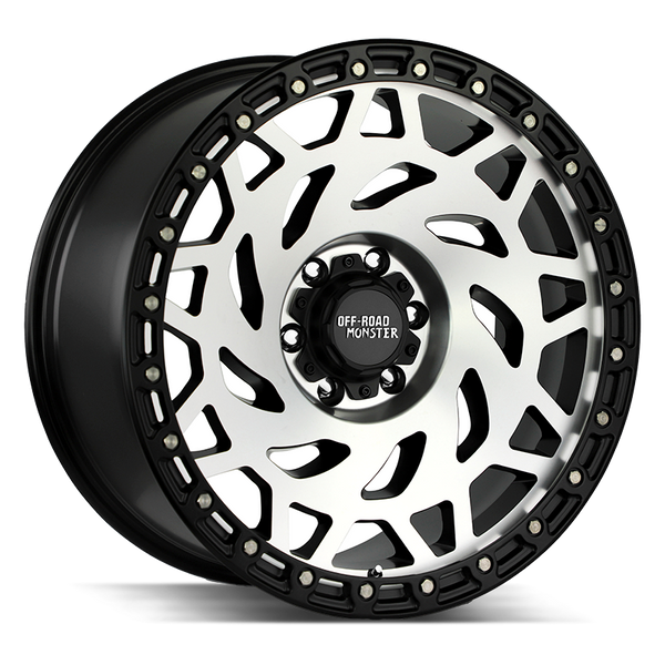Off-Road Monster Wheels M50 Gloss Black Machine Black Ring - Wheels Outlet