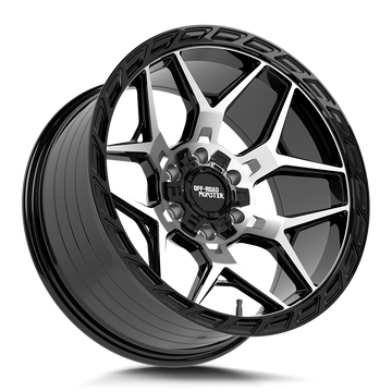 Off-Road Monster Wheels MF40 Gloss Black Machined - Wheels Outlet