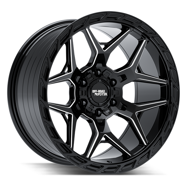 Off-Road Monster Wheels MF40 Gloss Black Milled - Wheels Outlet