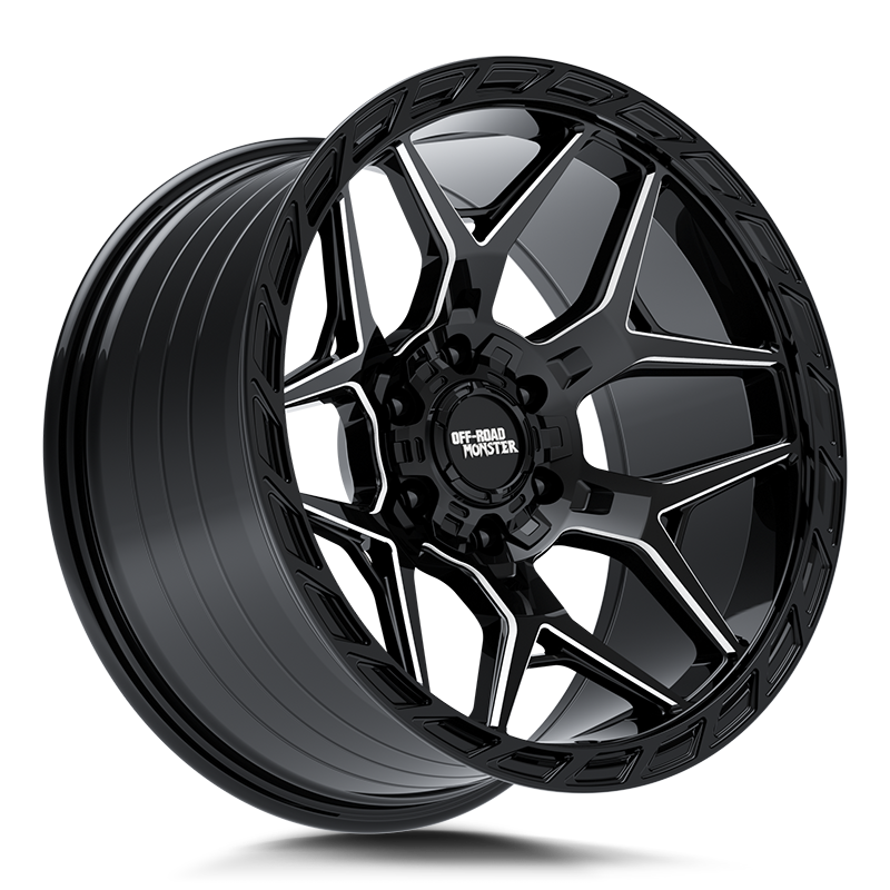 Off-Road Monster Wheels MF40 Gloss Black Milled - Wheels Outlet
