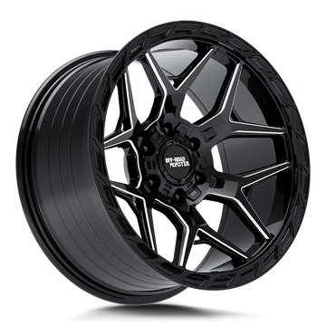 Off-Road Monster Wheels MF40 Gloss Black Milled - Wheels Outlet