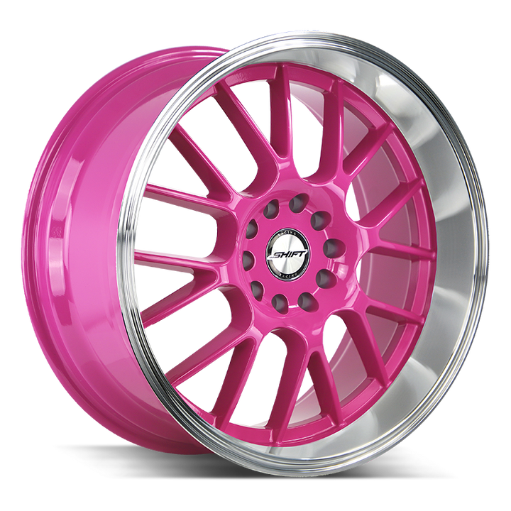 Shift Wheels H28 Crank Hot Pink Polished Lip - Wheels Outlet