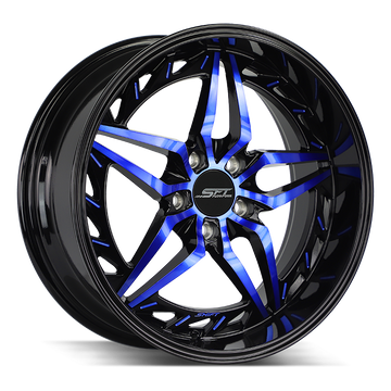 Shift Wheels HF37 Injector Gloss Black Candy Blue Machine - Wheels Outlet