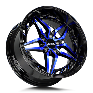 Shift Wheels HF37 Injector Gloss Black Candy Blue Machine - Wheels Outlet