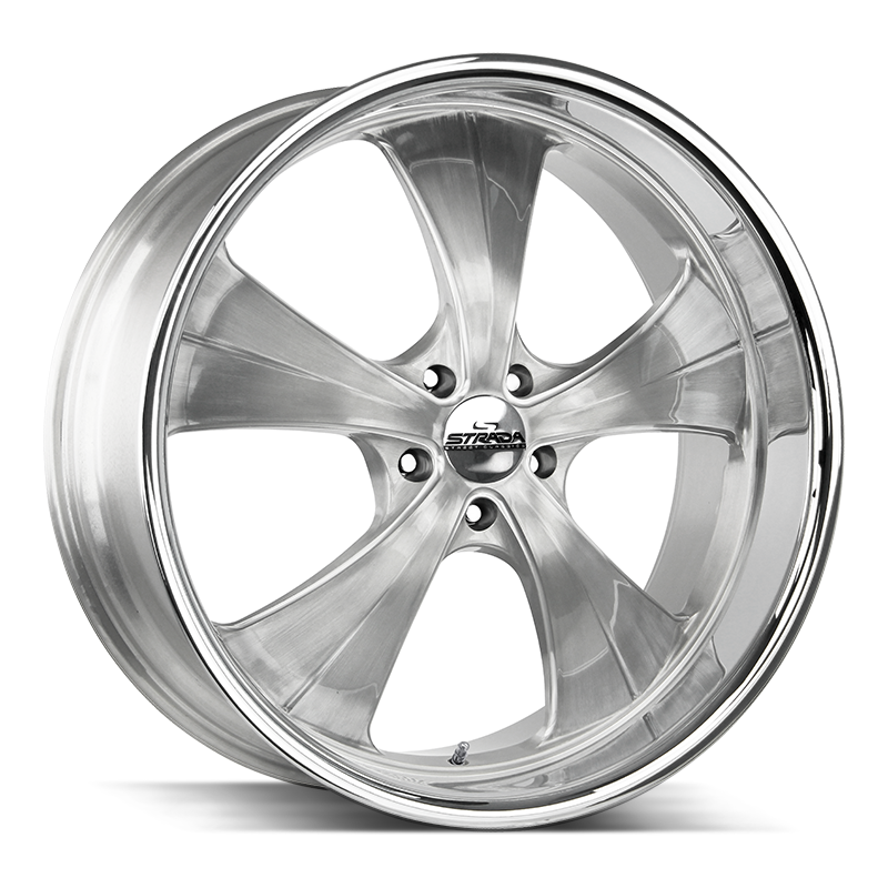 Strada Classics Wheels C02 Old Skool Brushed Face Silver Milled SS Lip - Wheels Outlet
