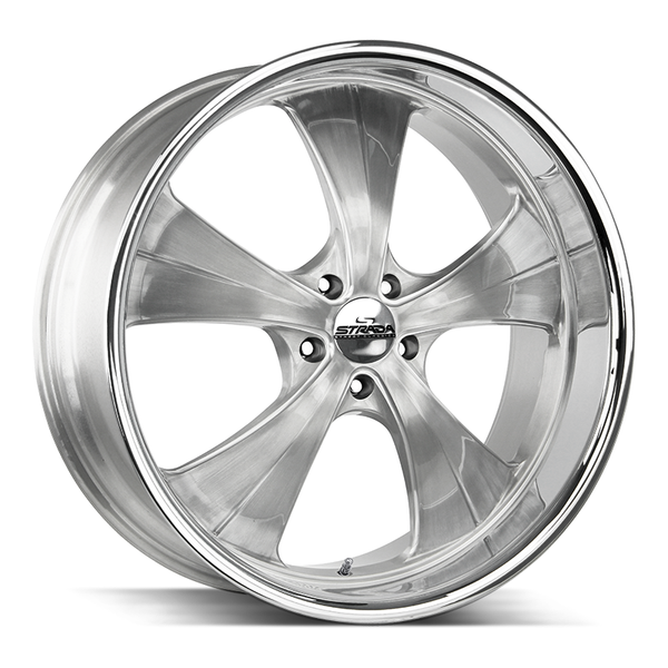 Strada Classics Wheels C02 Old Skool Brushed Face Silver Milled SS Lip - Wheels Outlet