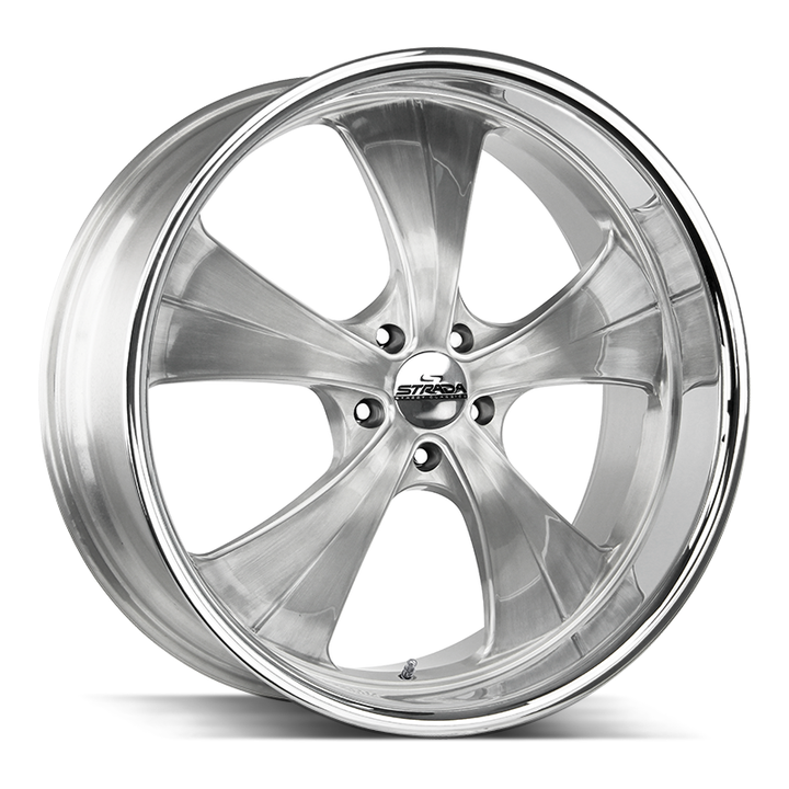 Strada Classics Wheels C02 Old Skool Brushed Face Silver Milled SS Lip - Wheels Outlet