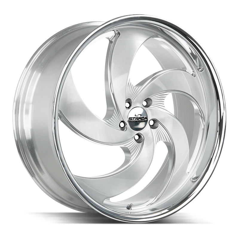 Strada Classics Wheels C05 Retro 5 Brushed Face Silver Milled SS Lip - Wheels Outlet