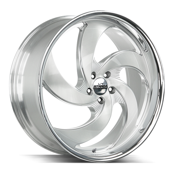 Strada Classics Wheels C05 Retro 5 Brushed Face Silver Milled SS Lip - Wheels Outlet