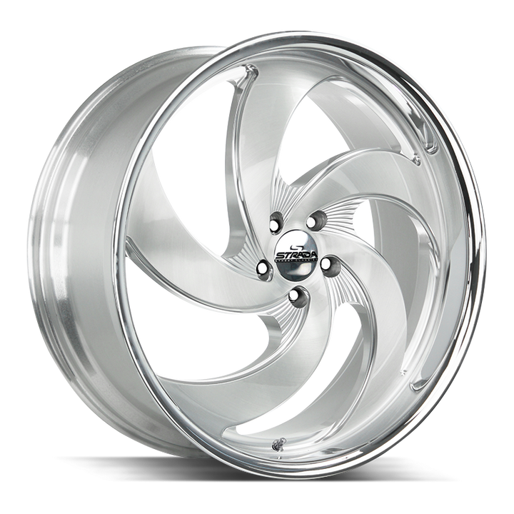 Strada Classics Wheels C05 Retro 5 Brushed Face Silver Milled SS Lip - Wheels Outlet