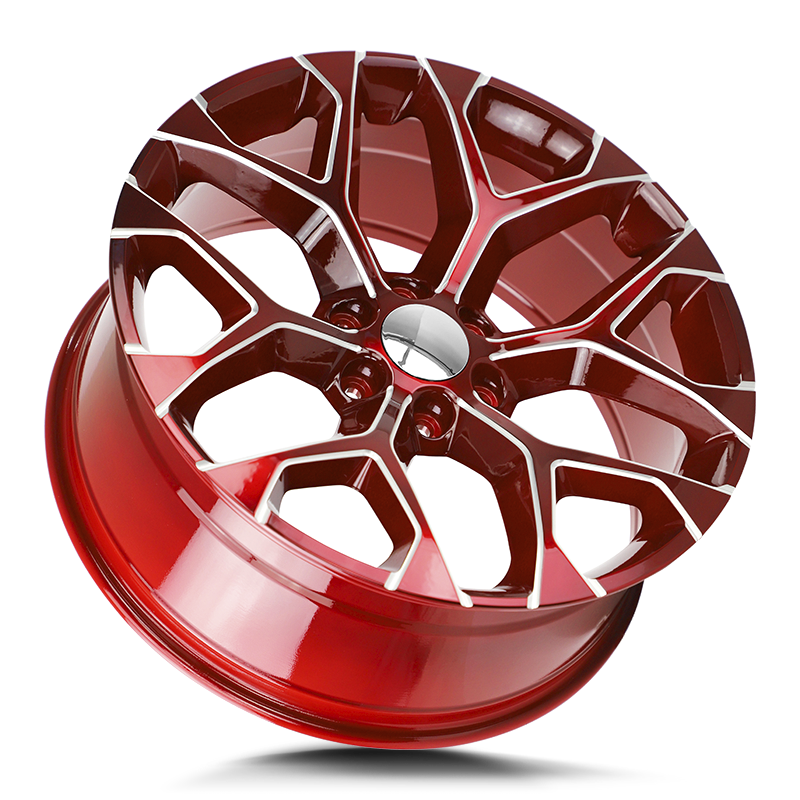 Strada OE Replica Wheels R176 Snowflake Candy Red Milled - Wheels Outlet