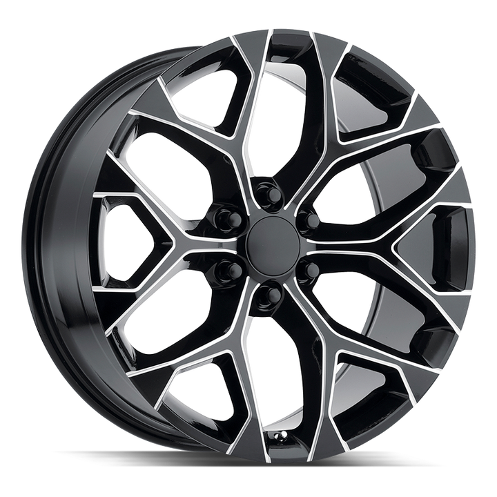 Strada OE Replica Wheels R176 Snowflake Gloss Black Milled - Wheels Outlet