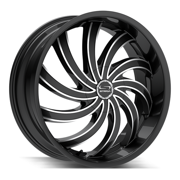 Strada Wheels G04 Flame Gloss Black Milled - Wheels Outlet