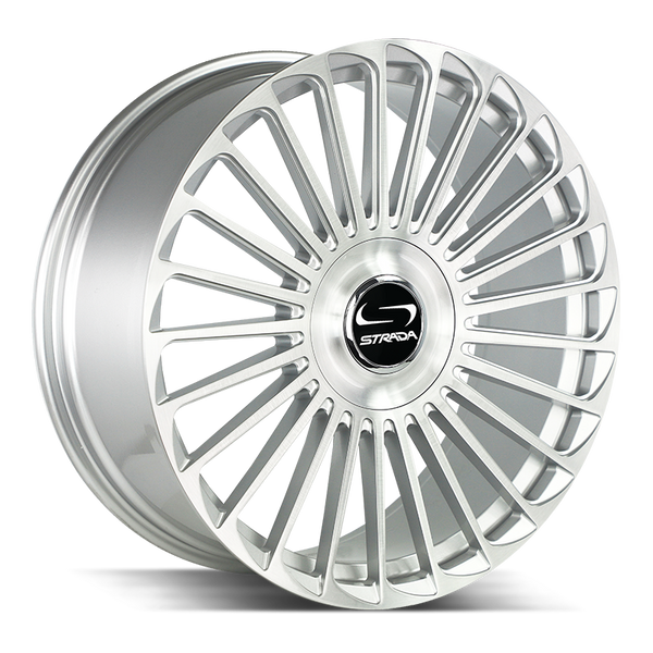 Strada Wheels SF68 Martello Brushed Face Silver - Wheels Outlet