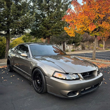 Whistler SK11 Satin Black Face Gloss Black Lip wheels on a car