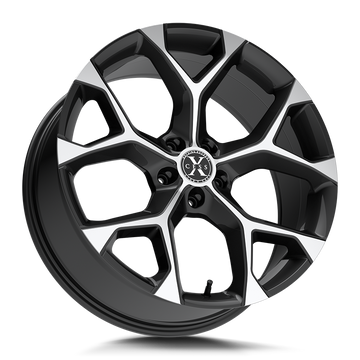 Xcess Wheels X05 5 Flake Gloss Black Machined - Wheels Outlet