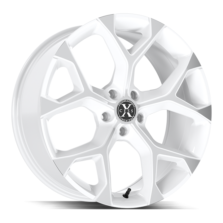 Xcess Wheels X05 5 Flake White Machined - Wheels Outlet