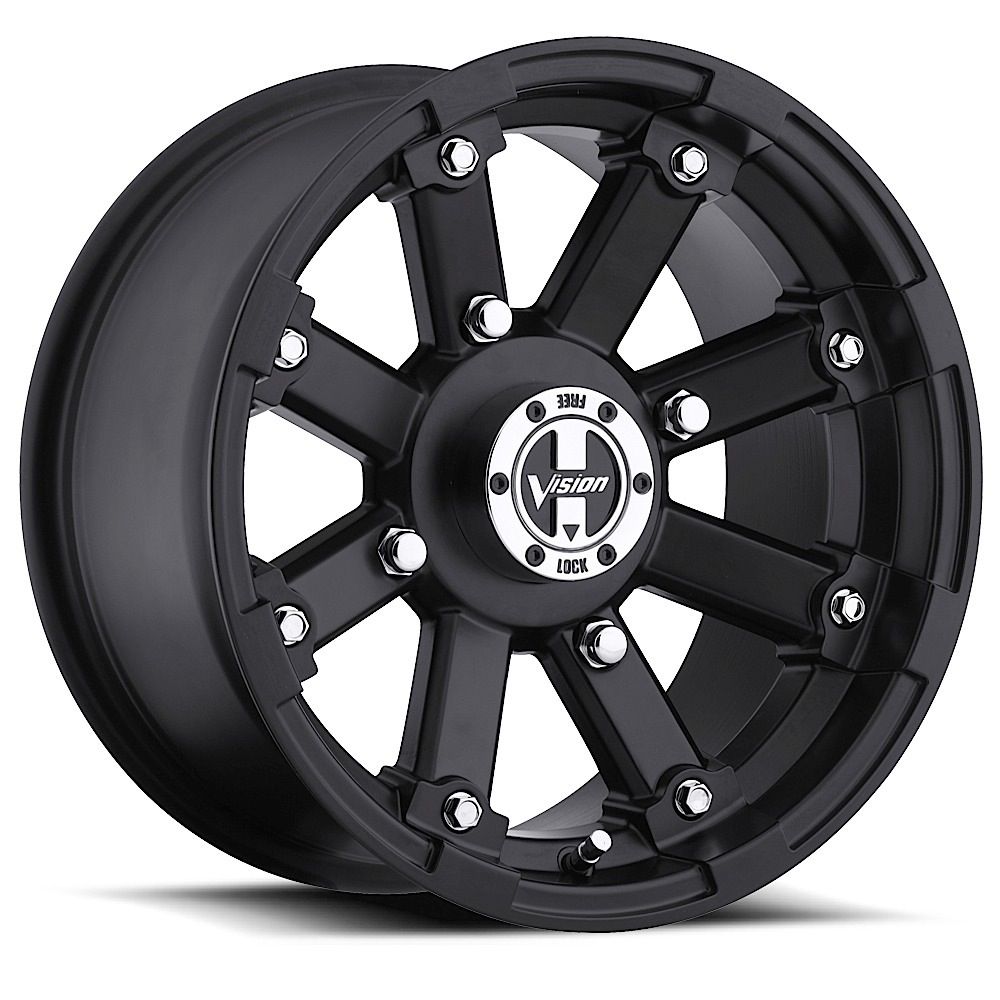 Vision ATV Wheels 393 Lockout Matte Black