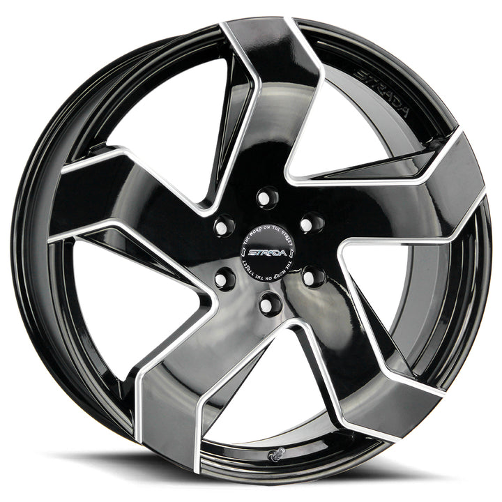 Strada Wheels S65 Coltello Black Milled Edge
